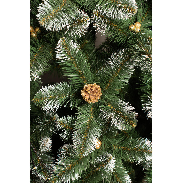 Ялинка штучна Кармен з золотими шишками та перлами 1.8 м