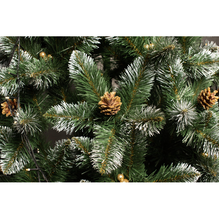Ялинка штучна Кармен з золотими шишками та перлами 1.8 м