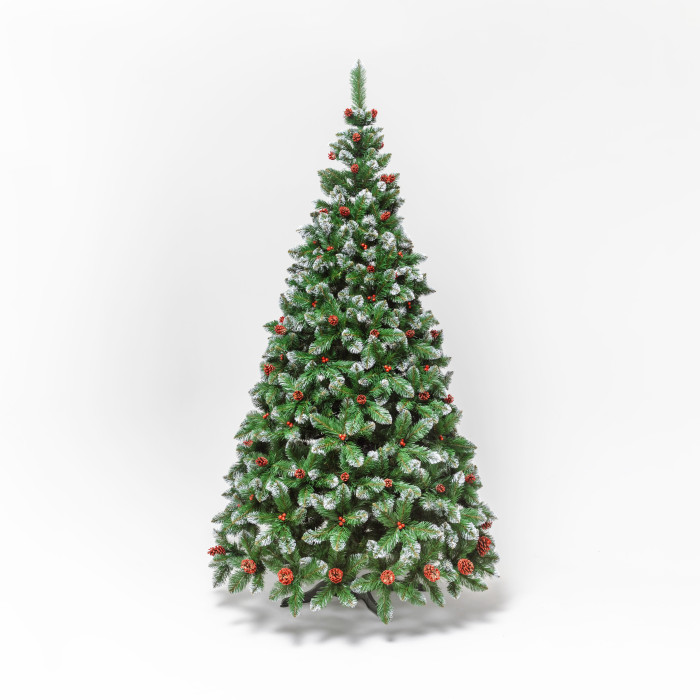 Ялинка штучна Софія з шишками та калиною 2.5 м